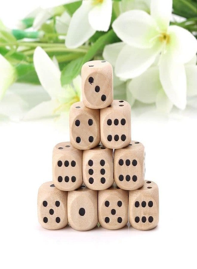 KRAFTMASTERS مجموعة KRAFTMASTERS® المكونة من 5 قطع من النرد الخشبي سداسي الأوجه مقاس 3 سم، لعبة نرد كبيرة ملونة ذات زوايا مستديرة، لعبة ترفيهية للحفلات، ألعاب أطفال، ألعاب طاولة (اللون حسب التوافر) - Image 1